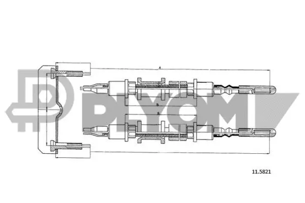 Cable Pull, parking brake (P761982)
