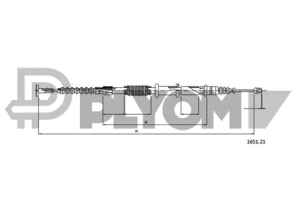 Cable Pull, parking brake (P017999)