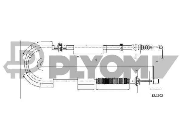 Cable Pull, parking brake (P761659)