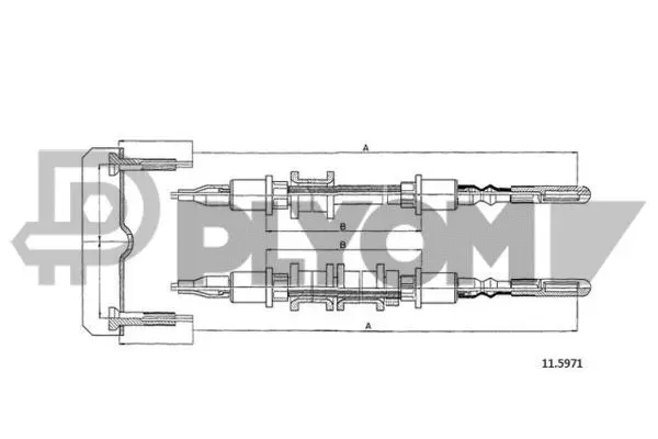 Cable Pull, parking brake (P761989)