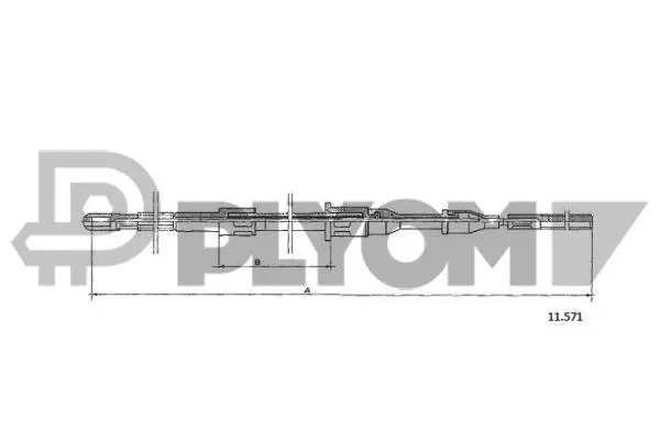 Cable Pull, parking brake (P761964)