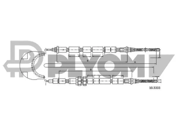 Cable Pull, parking brake (P761397)