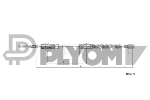 Cable Pull, parking brake (P762001)
