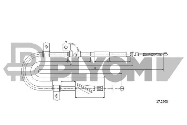 Cable Pull, parking brake (P762624)