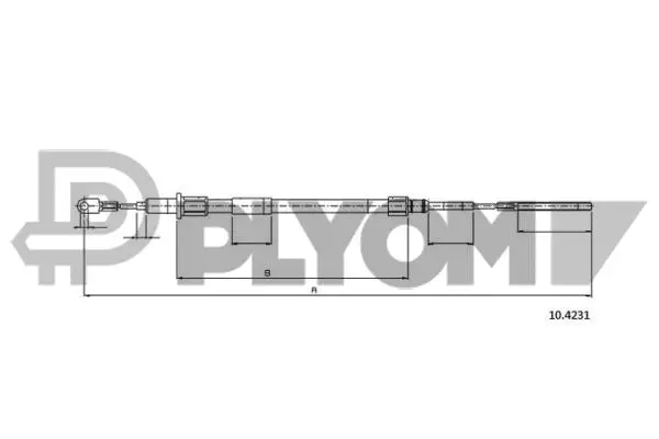 Cable Pull, parking brake (P208028)