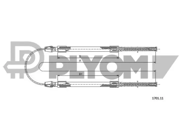 Cable Pull, parking brake (P048905)