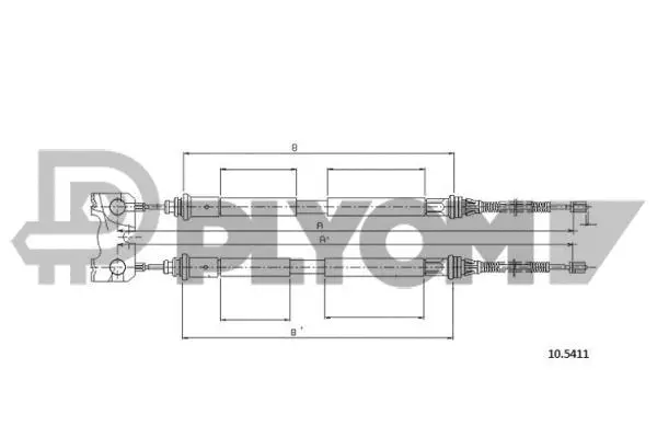 Cable Pull, parking brake (P761432)
