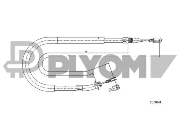 Cable Pull, parking brake (P765734)