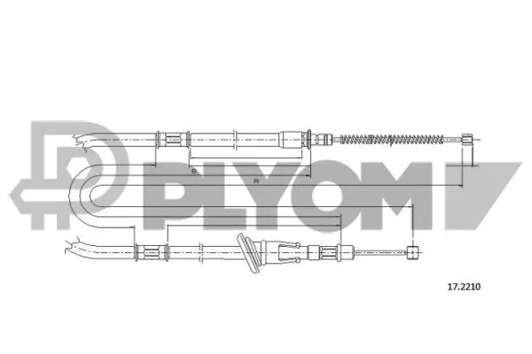 Cable Pull, parking brake (P761801)
