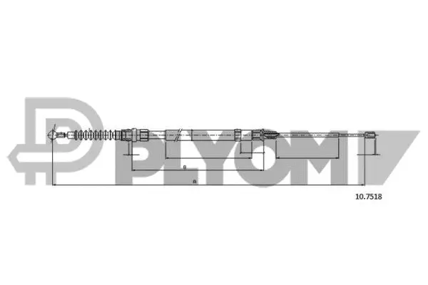 Cable Pull, parking brake (P763048)