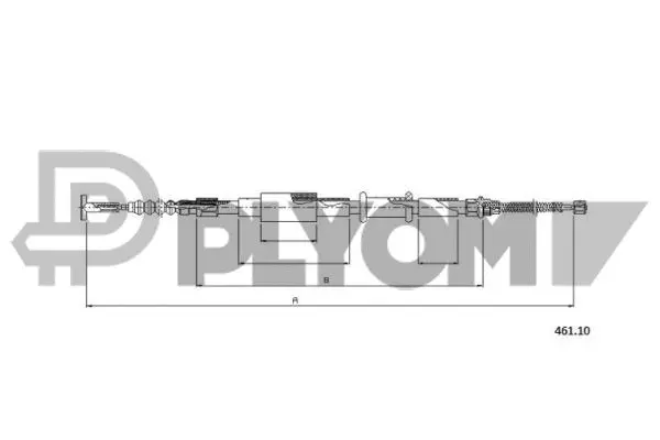 Cable Pull, parking brake (P760993)