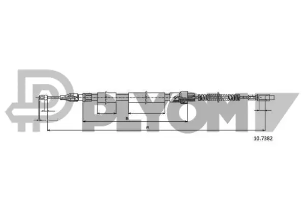 Cable Pull, parking brake (P763022)