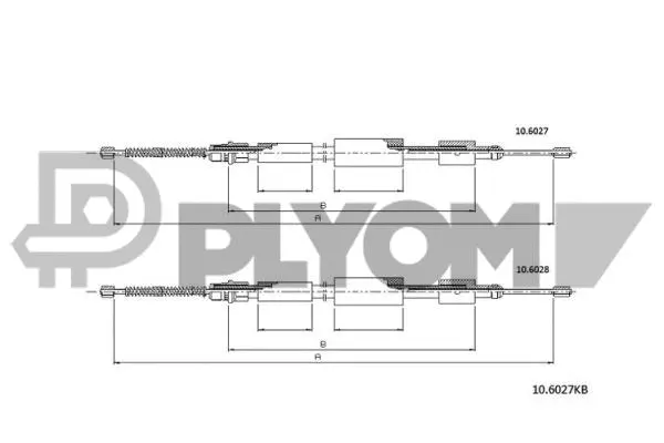 Cable Pull, parking brake (P765726)
