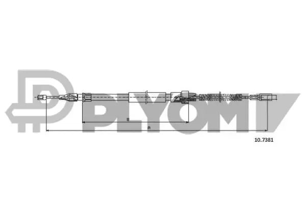 Cable Pull, parking brake (P763021)