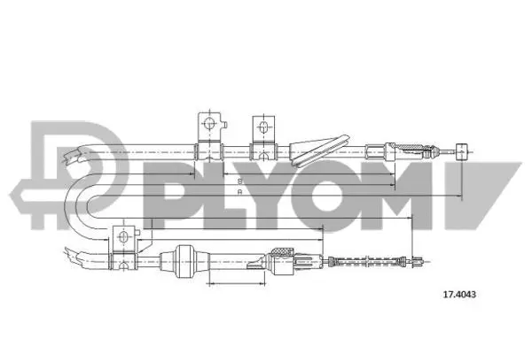 Cable Pull, parking brake (P761513)