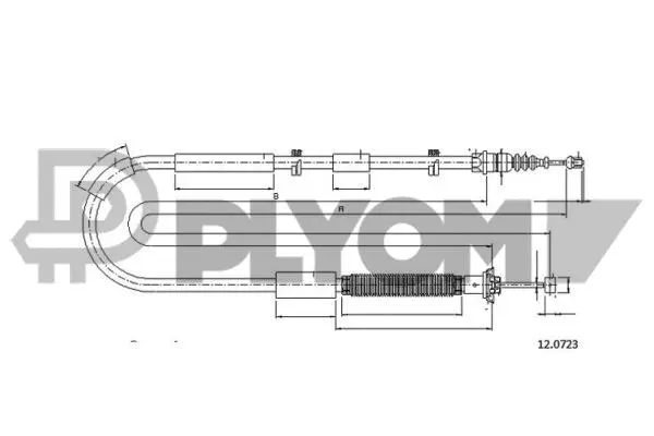 Cable Pull, parking brake (P761037)