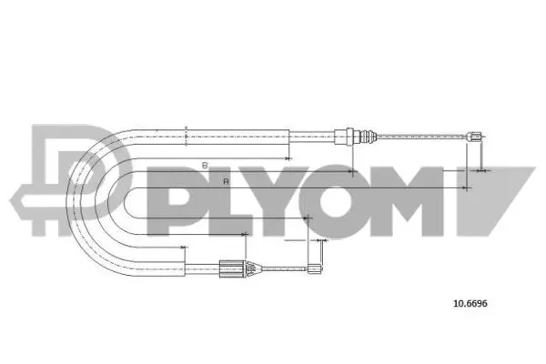 Cable Pull, parking brake (P762418)
