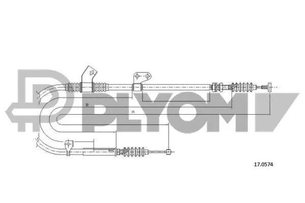 Cable Pull, parking brake (P761751)