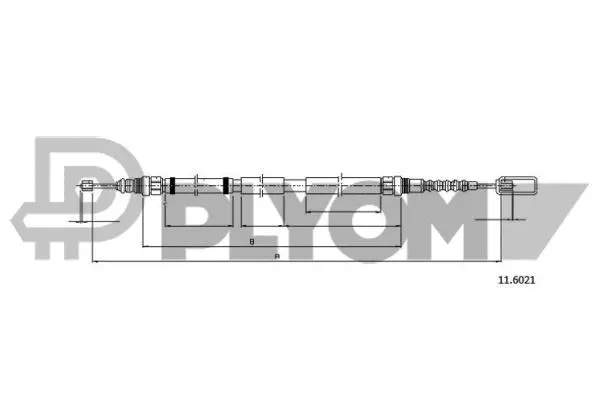 Cable Pull, parking brake (P762220)