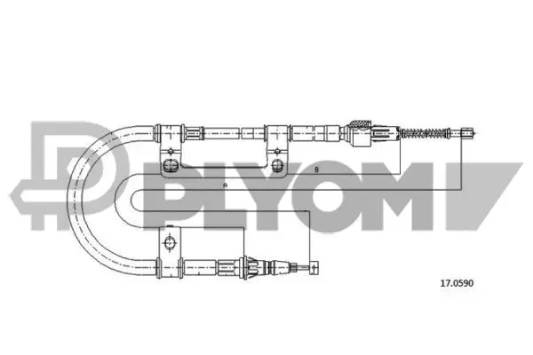 Cable Pull, parking brake (P761756)