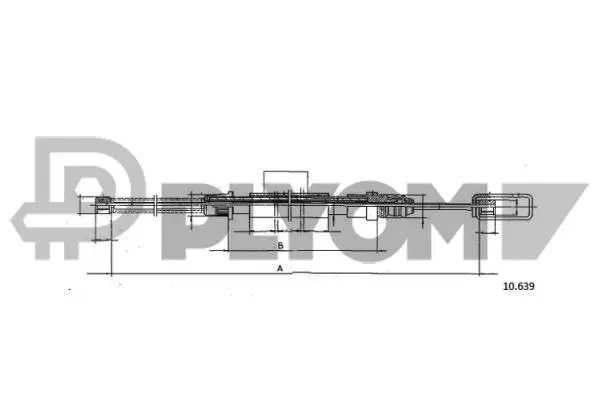 Cable Pull, parking brake (P762191)