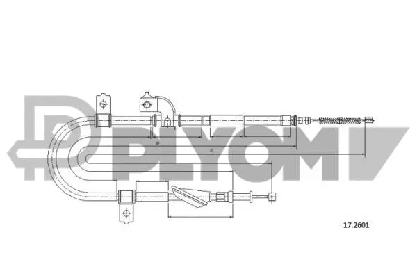 Cable Pull, parking brake (P762628)