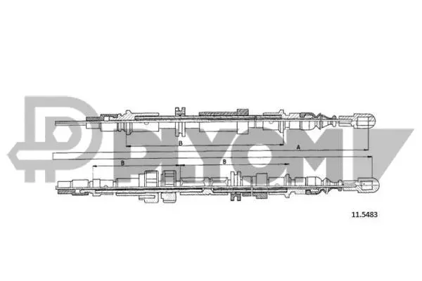 Cable Pull, parking brake (P761385)