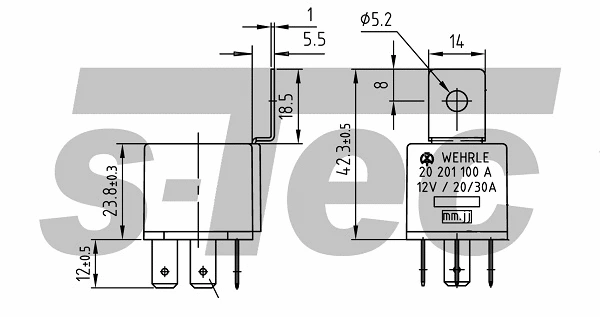 Relay, main current