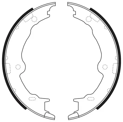 Brake Shoe Set, parking brake (BS21008)