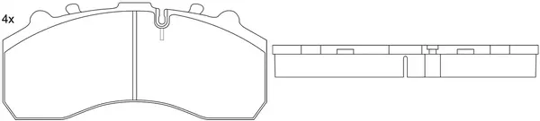 Brake Pad Set, disc brake (BP44908)