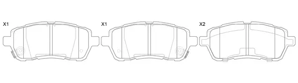 Brake Pad Set, disc brake (BP25544)