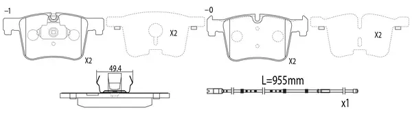 Brake Pad Set, disc brake (BP32558W)