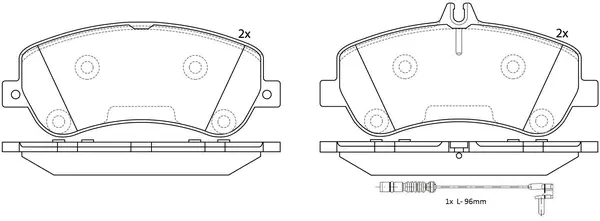 Brake Pad Set, disc brake (BP31459W)