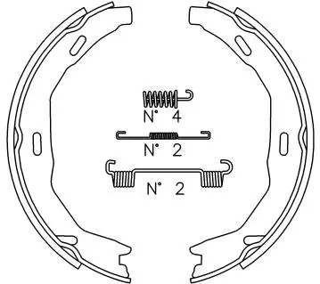 Brake Shoe Set, parking brake (BS31003)