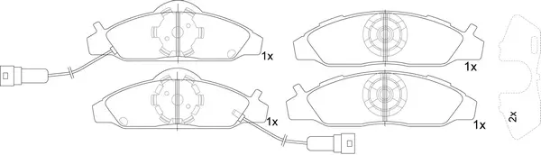 Brake Pad Set, disc brake (BP12145W)