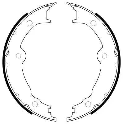 Brake Shoe Set, parking brake (BS21007)