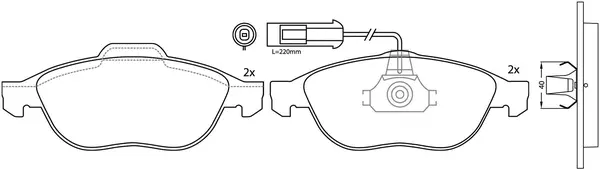 Brake Pad Set, disc brake (BP41127W)