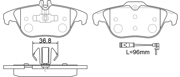 Brake Pad Set, disc brake (BP31460W)