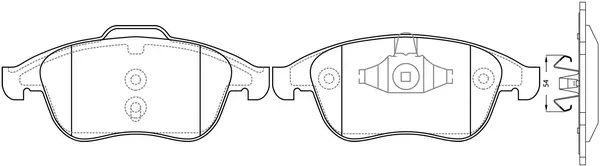 Brake Pad Set, disc brake (BP43393)