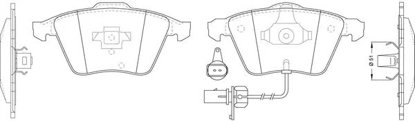 Brake Pad Set, disc brake (BP30352W)