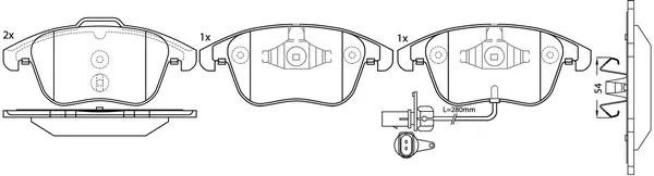 Brake Pad Set, disc brake (BP42398W)