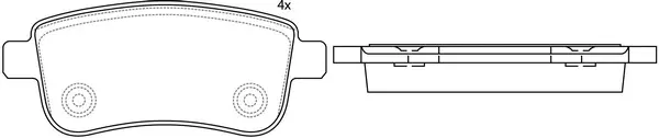 Brake Pad Set, disc brake (BP43381)