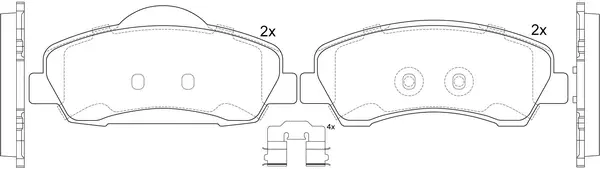 Brake Pad Set, disc brake (BP42004)