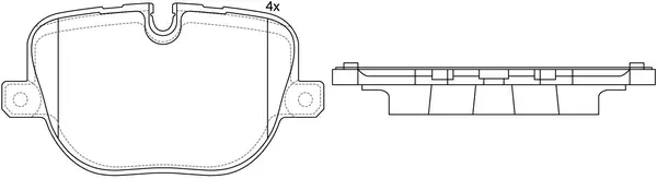 Brake Pad Set, disc brake (BP47566)