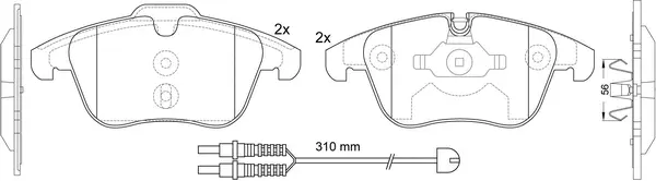 Brake Pad Set, disc brake (BP51462W)