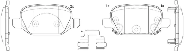 Brake Pad Set, disc brake (BP41003)