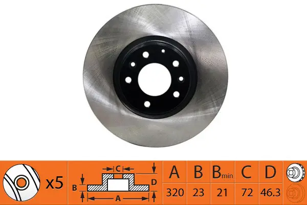 Brake Disc (BR25122T)