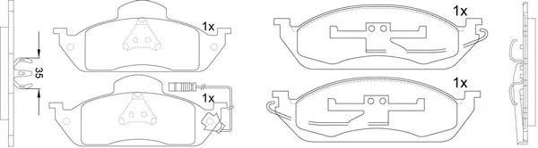 Brake Pad Set, disc brake (BP31116W)