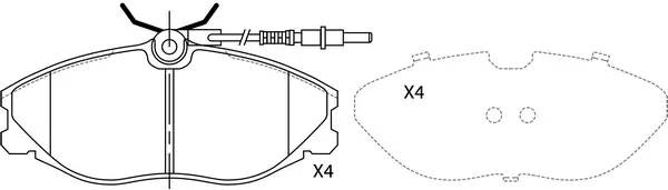 Brake Pad Set, disc brake (BP42303W)