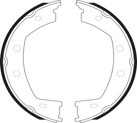 Brake Shoe Set, parking brake (BS47002)